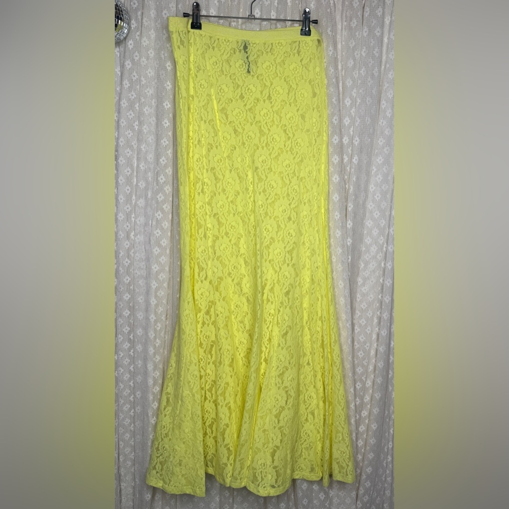 Anthropologie Sheer Tiered Lace Maxi Skirt - Picture 5 of 5